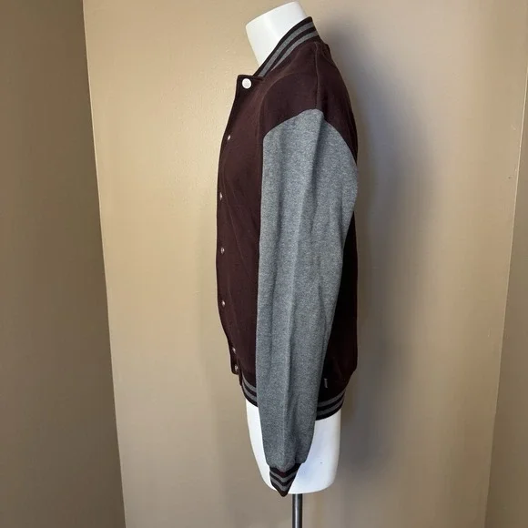 Eleventy Men's Burgundy Cotton Blend Varsity Jacket XL NWT - Picture 4 of 9